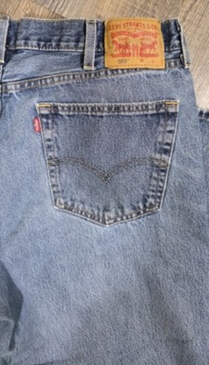 Vintage Levis Jeans Mens Blue Made USA Faded Relaxed 550 Pants (Tag42x36) Denim - Picture 4 of 7